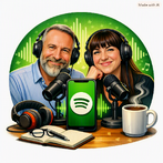 picture of gav and em and spotify podcast link tefl podcast teach and learn